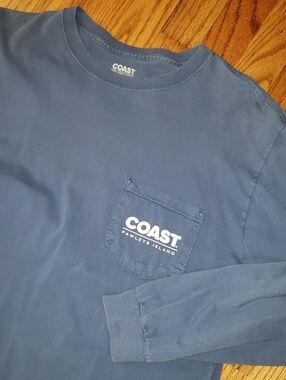 Coast Long Sleeve Blue Shirt Size: L